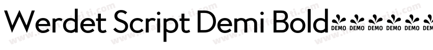 Werdet Script Demi Bold字体转换